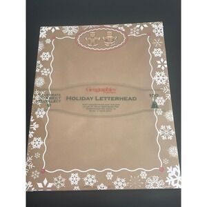 00522- Geographics Holiday Letterhead Gingerbread Christmas Snowflake Stationery